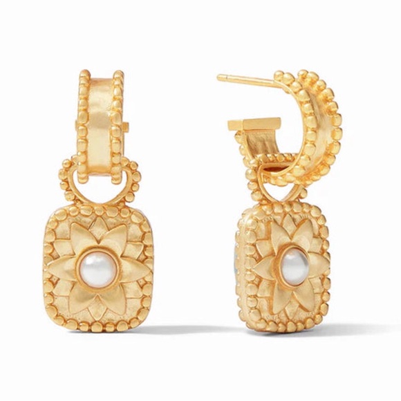 Julie Vos Marbella 3 in 1 hoop and charm earrings - Picture 2 of 7